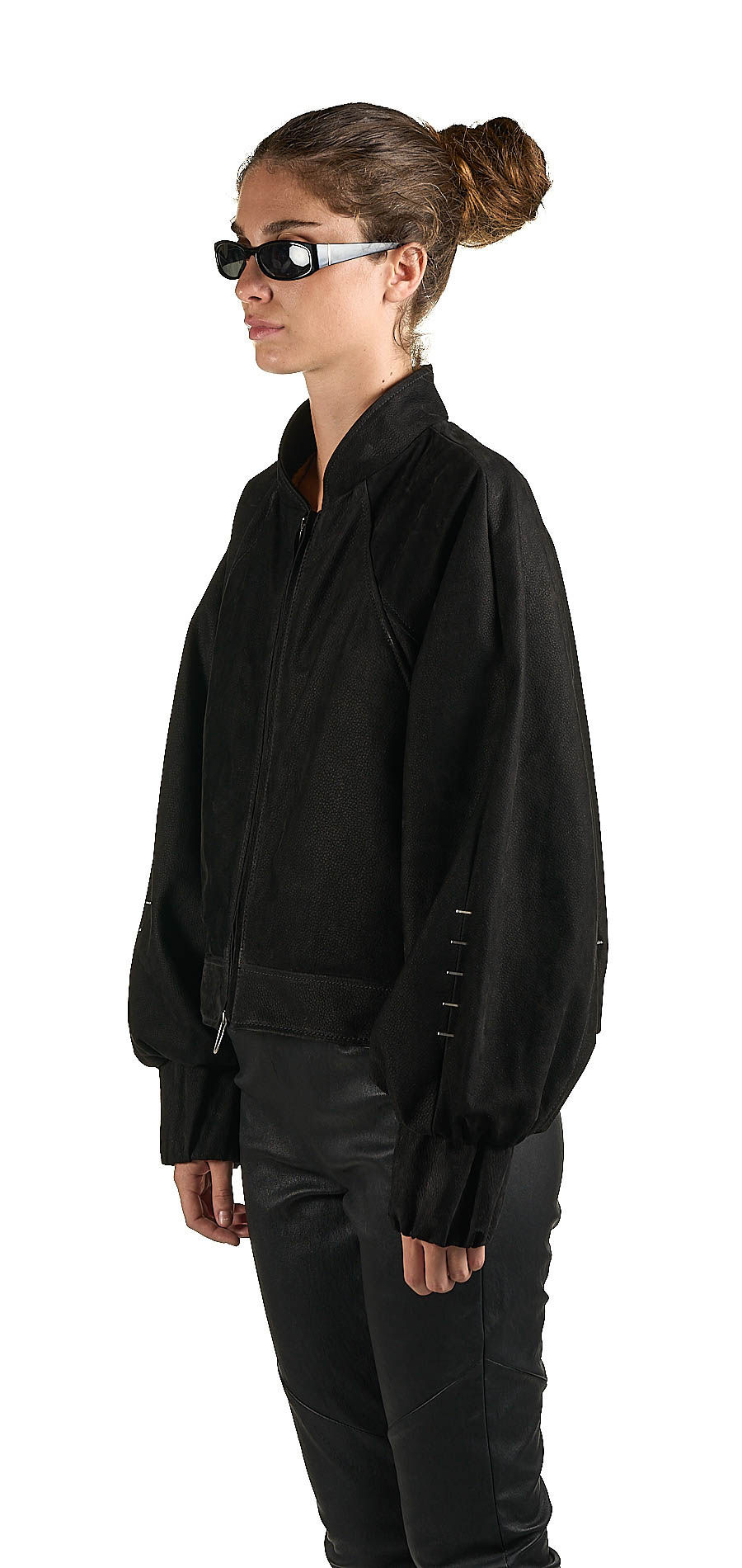DANIELE BASTA LEATHER AND SILVER JACKET
